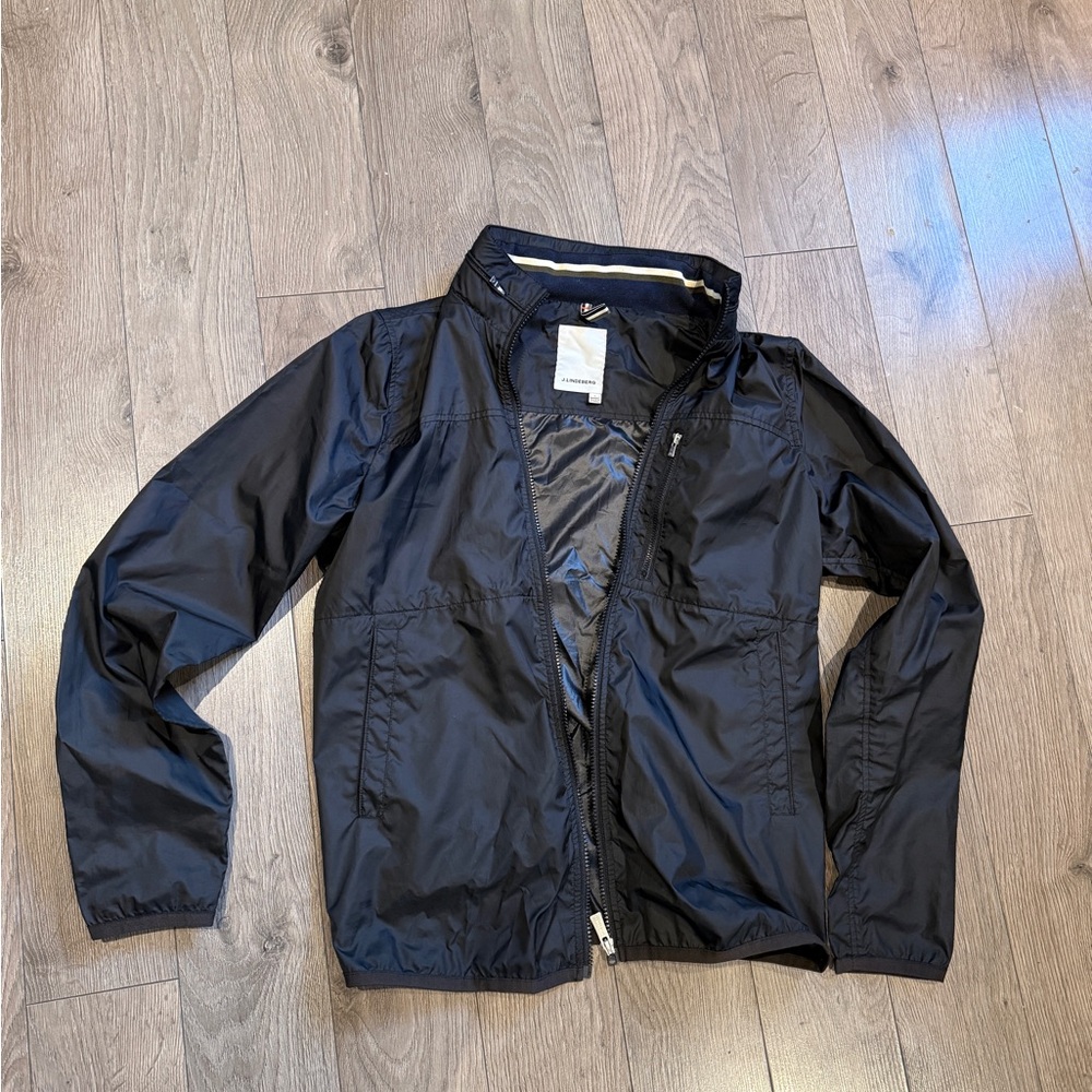 J.Lindeberg Black Windbreaker Jacket